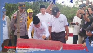 Jembatan Berkemajuan Ke-30 Di Resmikan Bupati Sambas