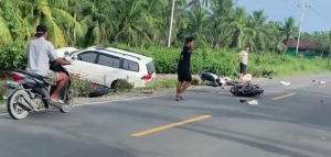Kecelakaan lalu-lintas di Jalan Parit Baru, Kecamatan Selakau, Rabu 10/05/2023)