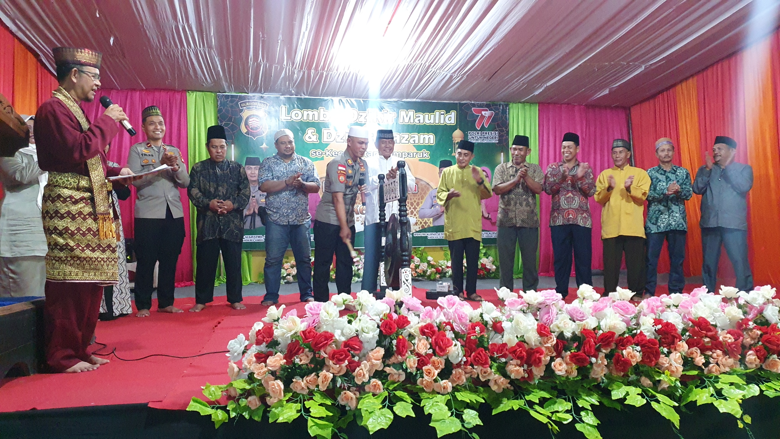 Lomba Dzikir Maulid dan Dzikir Nazam Pertama Kali Dilaksanakan Polsek Semparuk
