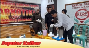 Polres Sambas Musnahkan 10,74 Gram Sabu