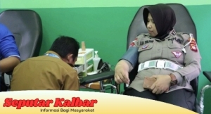 Satlantas Polres Sambas Gelar Aksi Donor Darah