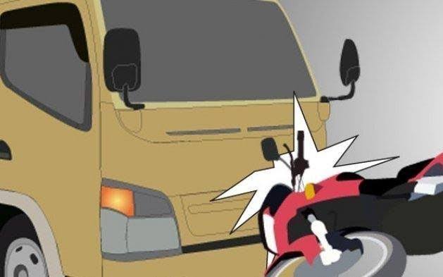 Truck vs Motor di Kecamatan Tebas, 1 Korban dilarikan ke Rumah Sakit