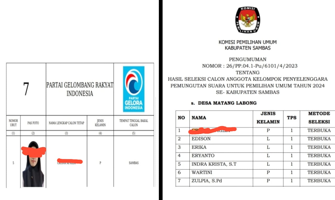 Caleg Aktif di Sambas Terpilih Sebagai Anggota KPPS