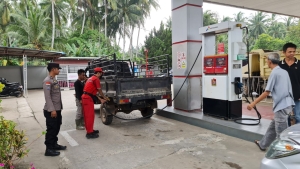 Antisipasi Praktik Curang Penjualan BBM, Polsek Sungai Raya Kepulauan Cek SPBU
