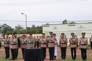 Kapolres Sambas Pimpin Sertijab Kasat Reskrim, Kapolsek serta Penyerahan Jabatan Kasi Propam