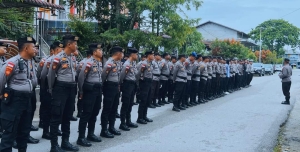 Apel Gelar Pasukan Mantap Praja Kapuas 2024, Polres Sambas Siap Sukseskan Pilkada Serentak