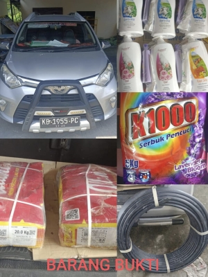 Polres Sambas Amankan Mobil yang Diduga Bermuatan Barang Ilegal dari Malaysia