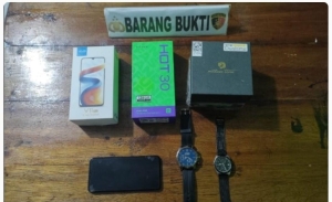 Tim Srigala Gunung Gajah Polsek Pemangkat Ringkus Seorang Maling