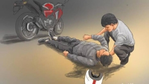 Laka Tunggal di Jalan Raya Desa Sayang Sedayu, Korban Tertancap Kayu hingga Tembus Bagian Belakang