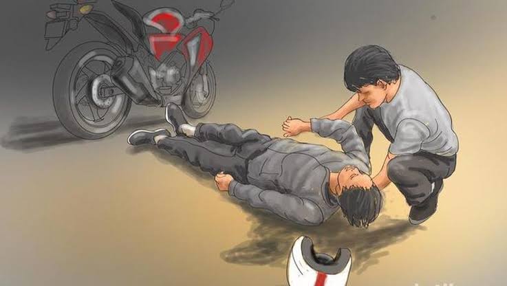 Laka Tunggal di Jalan Raya Desa Sayang Sedayu, Korban Tertancap Kayu hingga Tembus Bagian Belakang