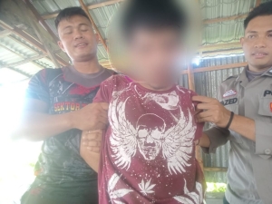 Pria Diduga ODGJ di Desa Merubung Bacok Abang Kandungnya Menggunakan Sebilah Parang