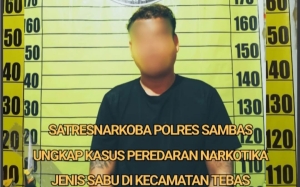 Polres Sambas Tangkap Seorang Pengedar Narkoba Di Kecamatan Tebas