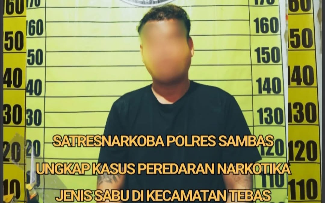 Polres Sambas Tangkap Seorang Pengedar Narkoba Di Kecamatan Tebas
