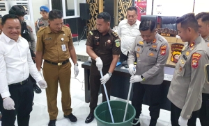 Polres Sambas Musnahkan 15,59 Gram Narkotika Jenis Sabu