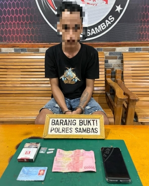 Satresnarkoba Polres Sambas Berhasil Ungkap Kasus Narkoba di Kecamatan Jawai