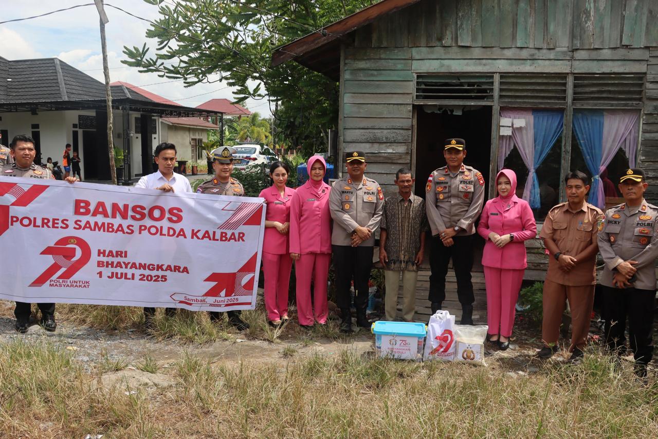 Polres Sambas Gelar Rangkaian Bansos dan Silaturahmi dalam Rangka Hari Bhayangkara ke-79