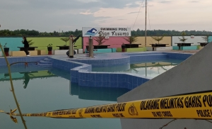 Sejumlah Wartawan Diusir Saat Mengambil Gambar Lokasi Anak Tenggelam di Kolam Renang Sempadung 