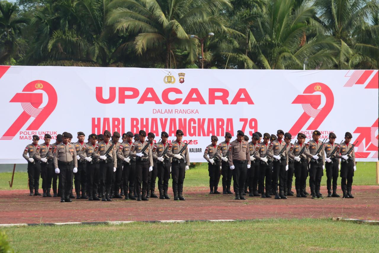Polri untuk Masyarakat, Polres Sambas Gelar Upacara Hari Bhayangkara ke-79