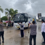 Polres Sambas Lakukan Pengawalan Ketat Kepulangan Jamaah Haji Kabupaten Sambas 