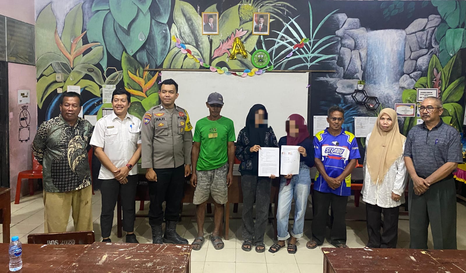 Polsek Semparuk Gerak Cepat Atasi Kasus Perkelahian Siswi SMPN 02 Seburing, Keduanya Sepakat Berdamai