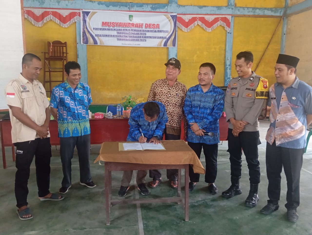 Sekcam Tangaran Hadiri Musdes Penyusunan RKPDes 2026 Semata