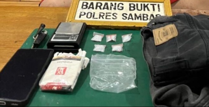 Polisi Amankan Seorang Pengedar Sabu di Pemangkat