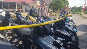 Polres Sambas Amankan 32 Kendaraan Sepeda Motor yang Hendak Balap Liar 