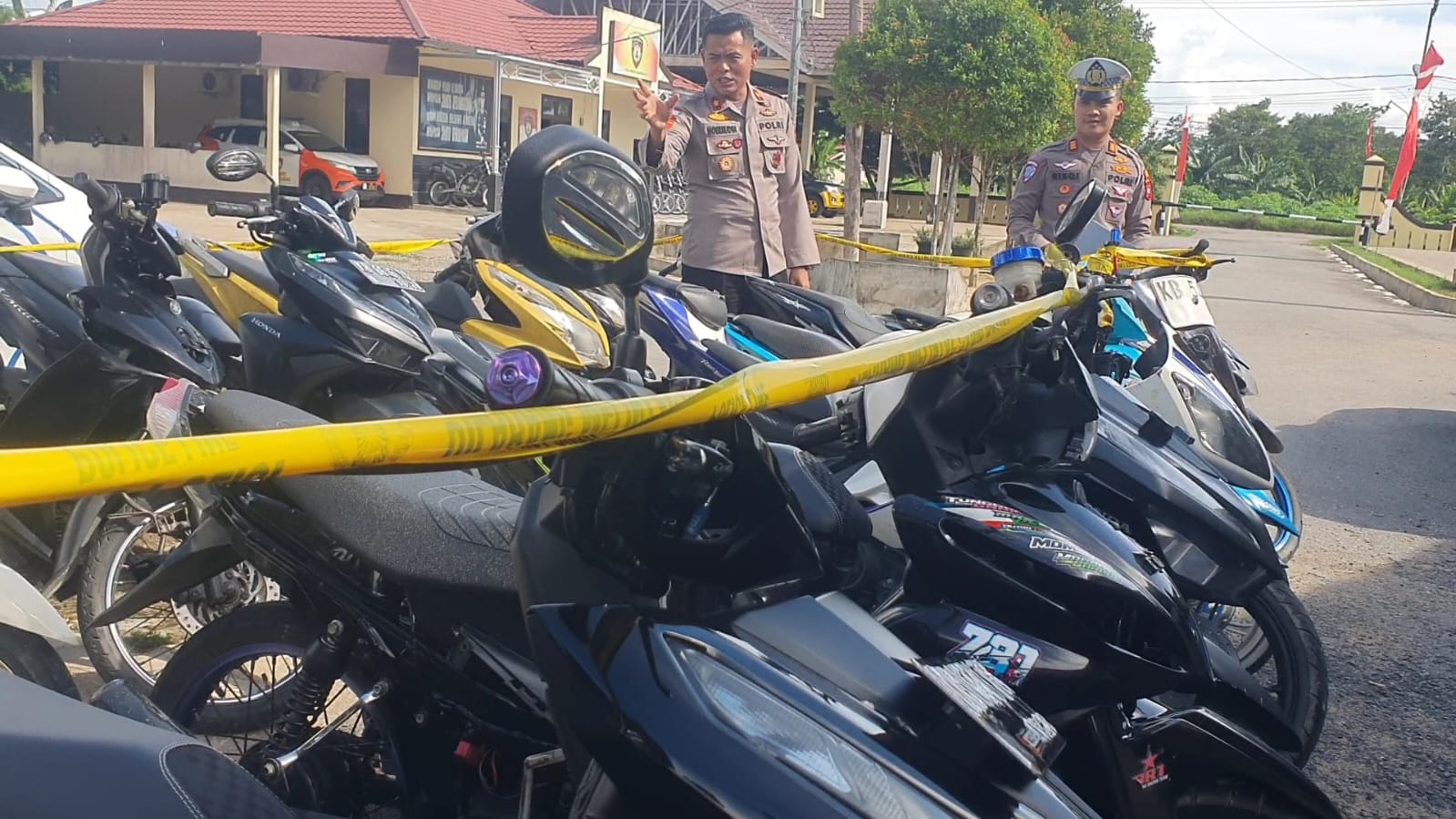 Polres Sambas Amankan 32 Kendaraan Sepeda Motor yang Hendak Balap Liar 
