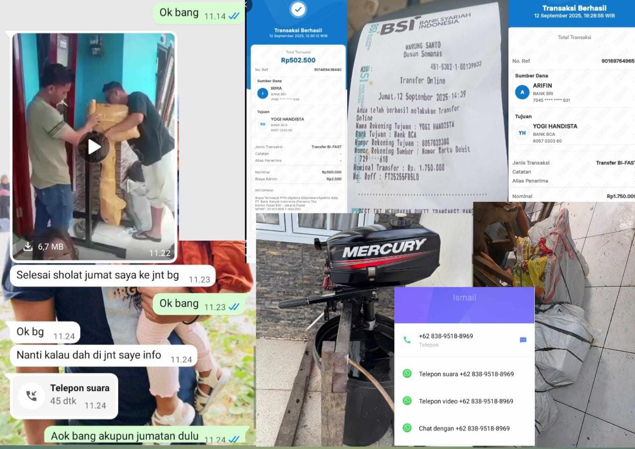 Waspada Penipuan, Seorang Warga Kecamatan Galing Jadi Korban Jual Beli Mesin Tempel di Media Sosial