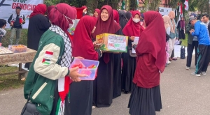 Aksi Peduli Palestina di Sambas, Formasi Kalbar Gelar Kegiatan Solidaritas Melalui CFD