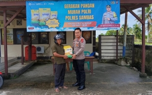 Beras Murah untuk Masyarakat, Polsek Semparuk Gelar Gerakan Pangan Murah