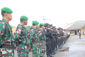 Ratusan Personel Gabungan Dikerahkan Amankan Perayaan Tahun Baru 2026 di Sambas