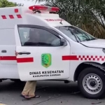 Laka Lantas di Galing Libatkan Mobil Ambulans dan Sepeda Motor