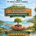 Hijaukan Bumi, Lestarikan Alam: Komitmen PT Mitra Nabati Sambas di Hari Gerakan Satu Juta Pohon