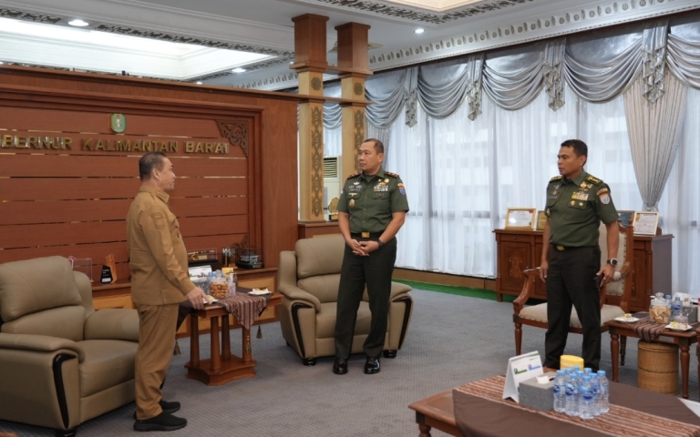 Gubernur Kalbar Terima Kunjungan Terhormat Pangdam Xii/Tanjungpura Mayjen TNI Jamallulael