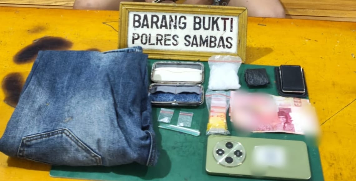 Polisi Tangkap Seorang Pengedar Sabu di Jawai, Puluhan Gram Barang Bukti Diamankan