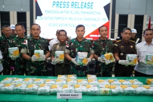 Satgas Pamtas Gagalkan Penyelundupan 55,297 Kg Sabu di Perbatasan Sambas