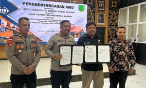 Polres Sambas dan Dinkes Tandatangani MoU Integrasi Layanan Darurat 110 dan 119