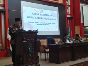 Wabup Heroaldi Sampaikan Jawaban Fraksi DPRD atas Raperda Perubahan APBD Sambas 2026