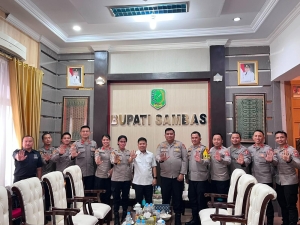 Bupati Sambas Terima Kunjungan Peserta Didik Sespimti Polri, Bahas Strategi Penanganan Karhutla