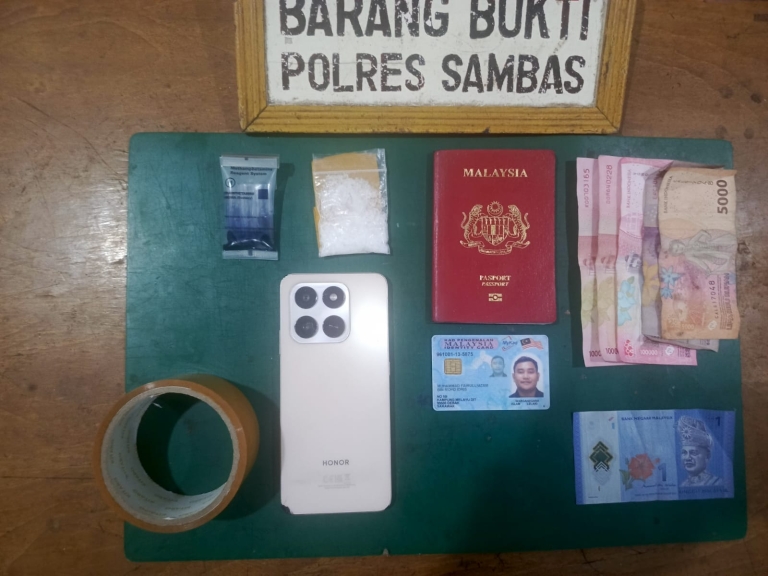 WNA Malaysia Kepergok Bawa Sabu Masuk Indonesia, 9,2 Gram Disita Polisi