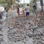 Lewat Swadaya, Warga Sarang Burung Danau Berupaya Atasi Jalan Rusak