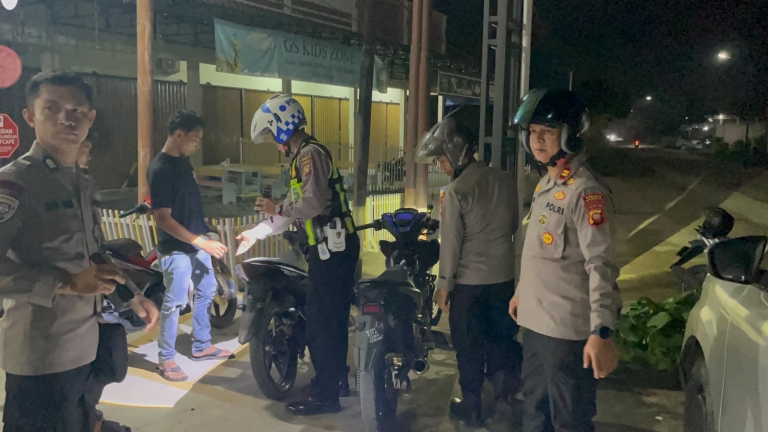 Polsek Teluk Keramat Tertibkan 13 Motor Berknalpot Brong, Pengendara Diminta Ganti Knalpot Standar